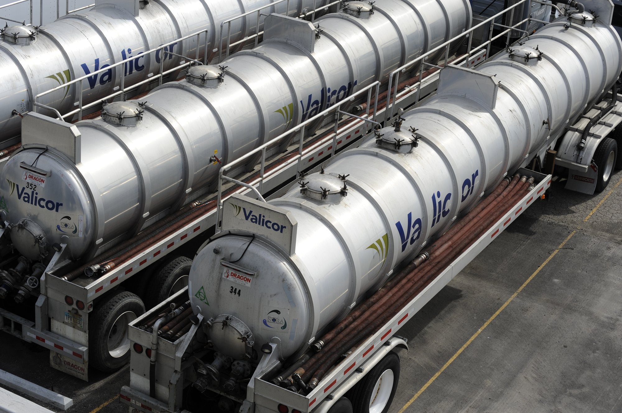 Multiple Trucks from back - outside Multiple Trucks from back - outside